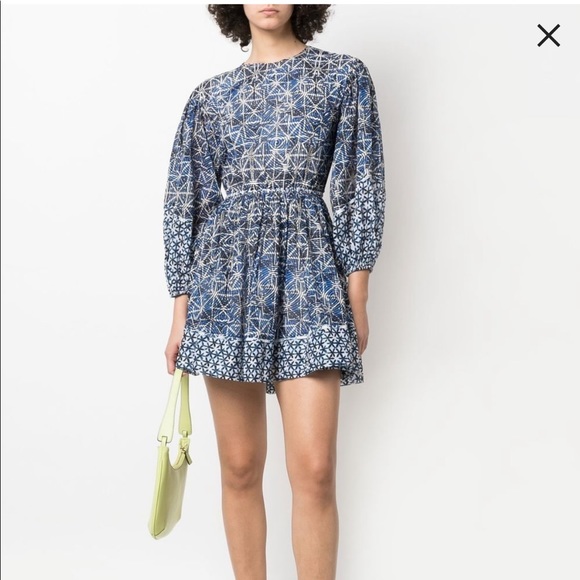 Maje | Dresses | Maje Dress Blue And White With Flower Print | Poshmark